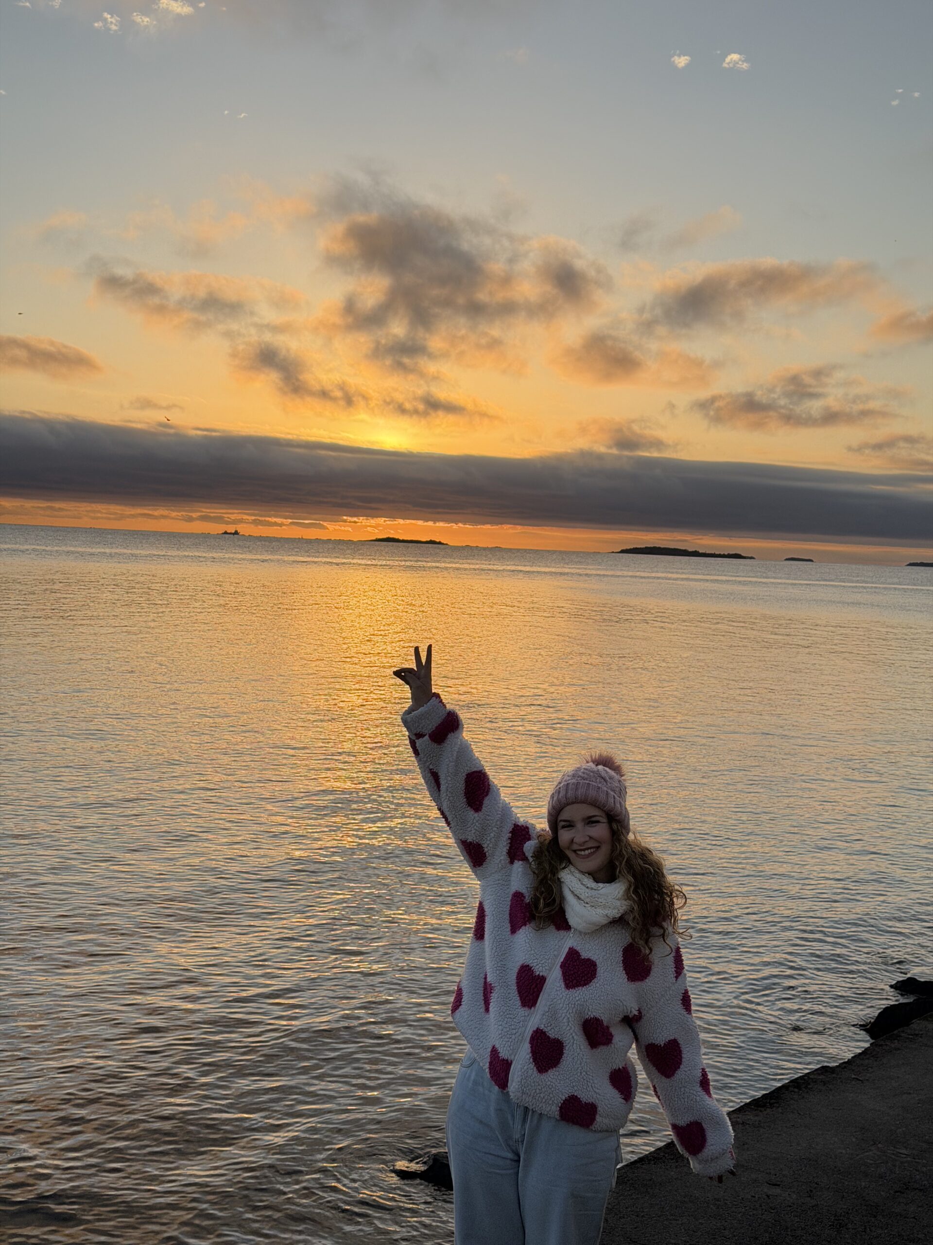 Pôr do sol sobre o Rio da Prata, em Colonia del Sacramento, no Uruguai