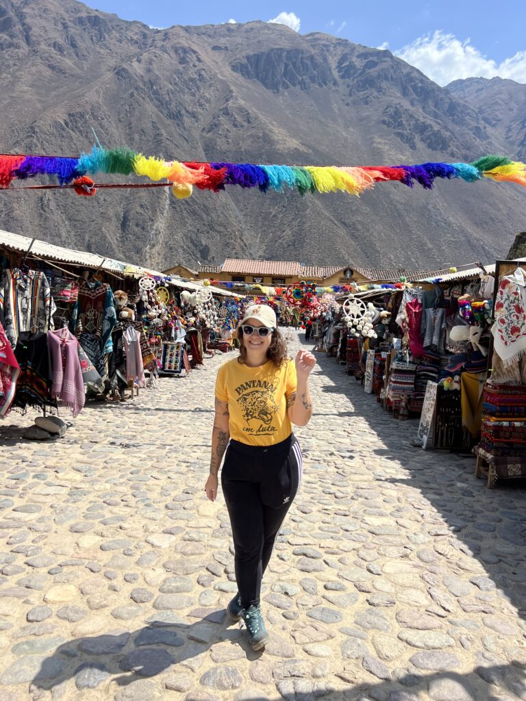 Feira de artesanato no Vale Sagrado, Peru